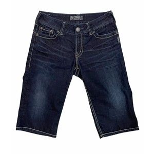 Women's Silver Suki Rose Surplus Shorts - Size 29 - Long